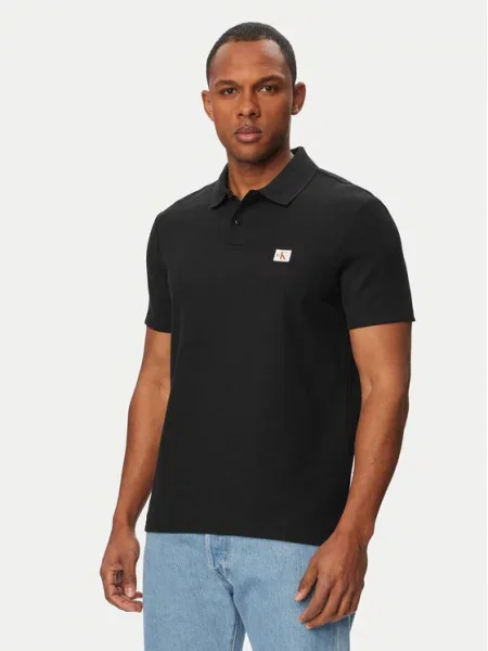 Polokošile Calvin Klein Jeans černé