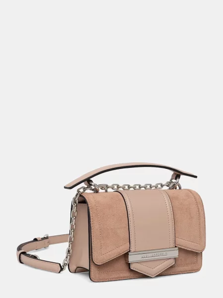 Karl Lagerfeld crossbody kabelka dámska semišová K/NOVA béžová