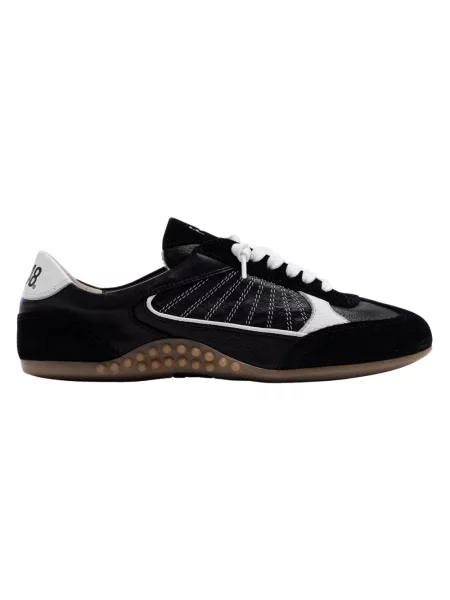 Sneakersy P448 skórzane czarne