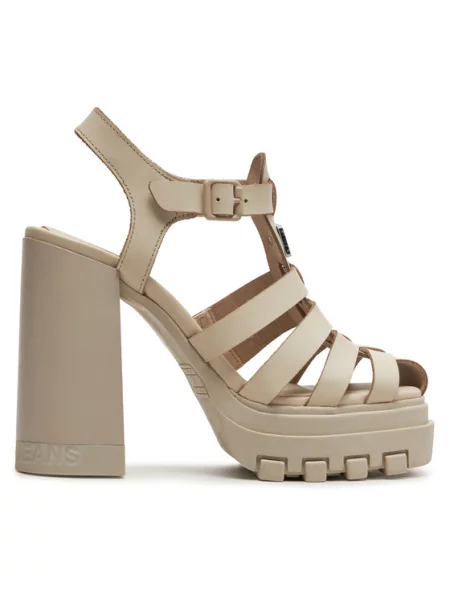 Σανδάλια Tommy Jeans Tjw Heel Fisherman Sandal μπεζ