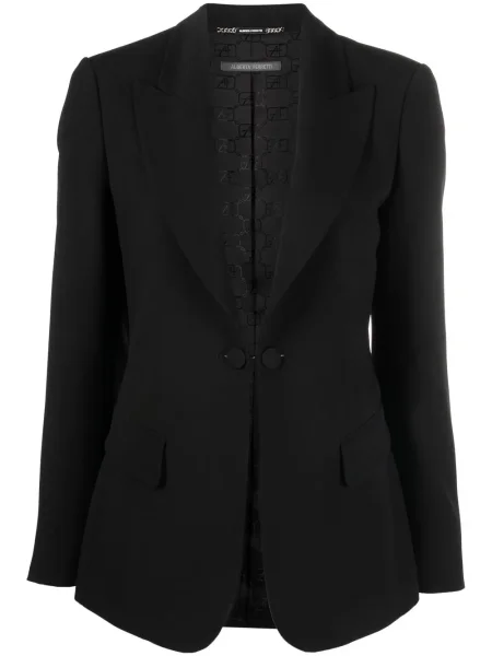 Sacou Alberta Ferretti cu un singur rând de nasturi cu rever negru