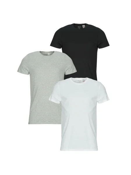 Tricou Calvin Klein Jeans cu decolteu în U scurt negru