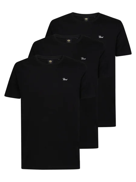 Petrol Industries Tricou Sidney negru / murdar alb