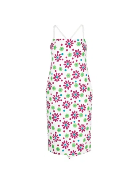 Midi wielobarwność sukienka midi Saint Laurent skórzana