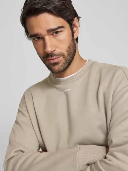 Bluza o kroju oversized z nadrukiem z logo Ck Calvin Klein khaki