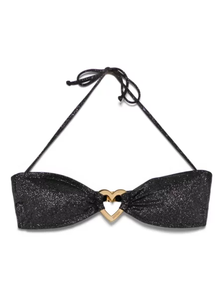 Bikini Moschino cu motiv cu inimi negru
