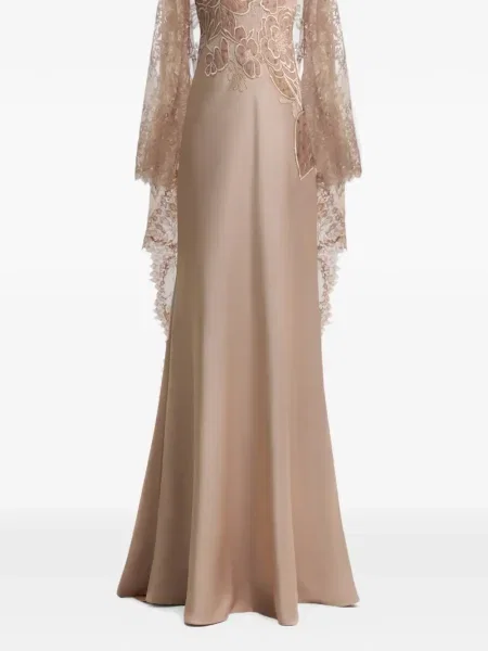 Rochie de dantelă Gemy Maalouf cu broderie din dantelă