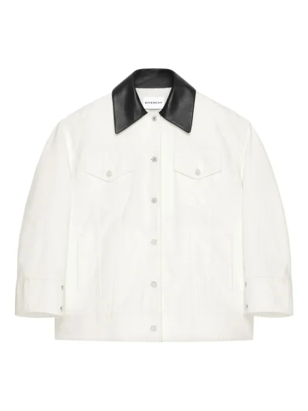 Geacă de blugi Givenchy din piele alb