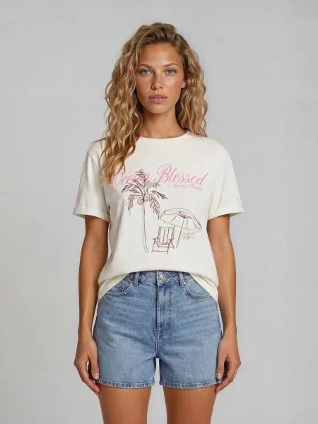 Funky Buddha Top crem / bordeaux roșu