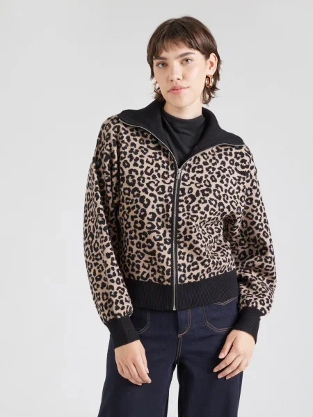 VERO MODA Geacă tricotată VMARIA bej negru