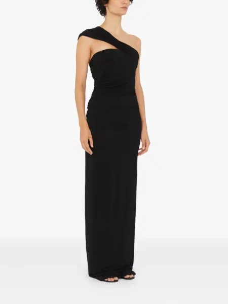 Rochie maxi Christopher Esber drapată de costum negru