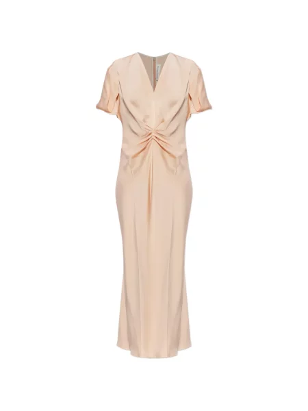 Rochie midi Victoria Beckham cu decolteu în V drapată de costum