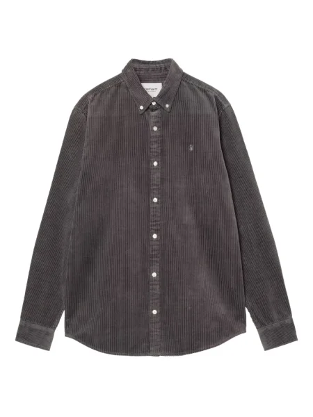 Cămașă Carhartt Wip de catifea cord gri
