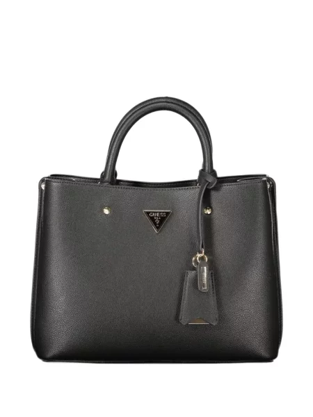 Geantă shopper Guess cu autograf negru