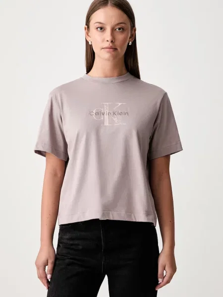 Calvin Klein Jeans T-shirt fioletowa