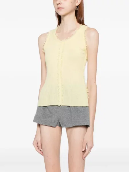 Vestă Cuddleup din cașmir galben