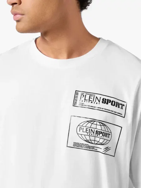 Tricou Plein Sport cu imagine alb