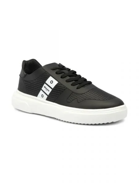 BLAUER Sneakers BLAIR cu adaos de piele negru