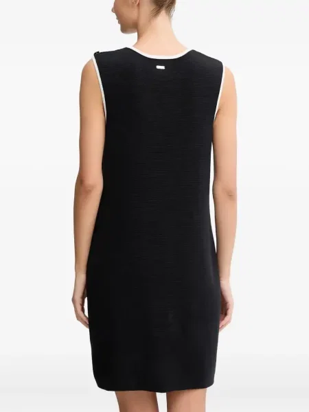 Mała sukienka mini Barbour z kieszeniami zapinanymi na guziki garniturowa czarna