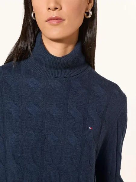 Tommy Hilfiger Sukienka Z Dzianiny blau granatowa