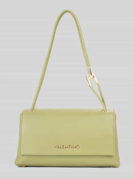 Torba na ramię z detal z logo Valentino Bags zielona