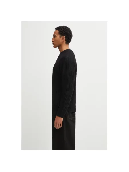 Filling Pieces sweter z dodatkiem wełny Knit Sweater Raglan czarny