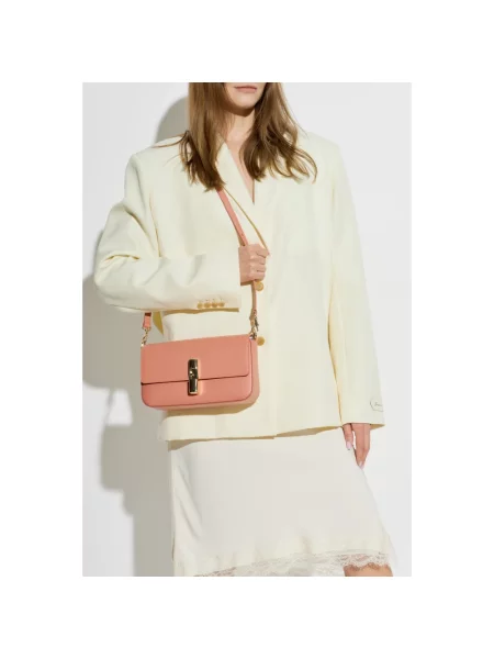 Torebka crossbody Furla skórzana różowa