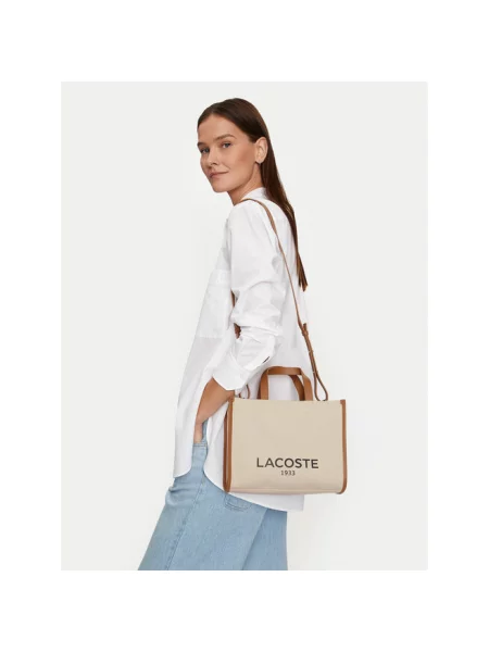 Lacoste torebka beżowy