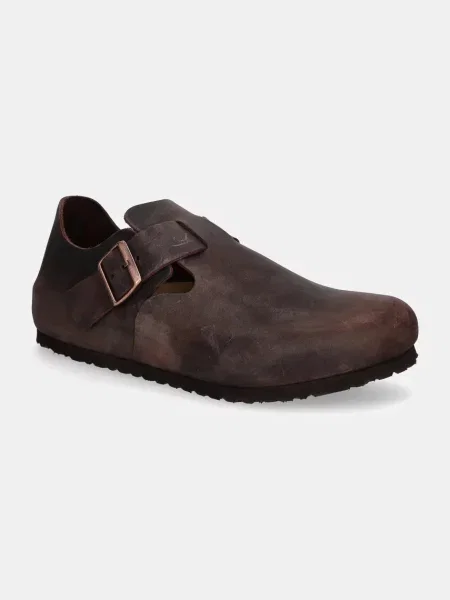 Birkenstock pantofi din nubuc London Corduroy maro