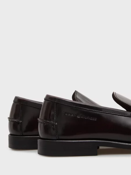 Шкіряні лофери Tommy Hilfiger коричневі