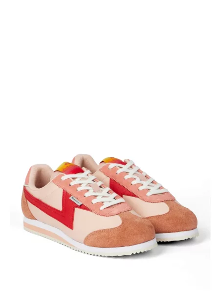 Szarvasbőr aplikált sneaker Paul Smith rózsaszín