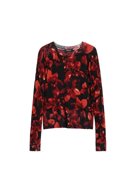 Desigual Pulover Lund roșu