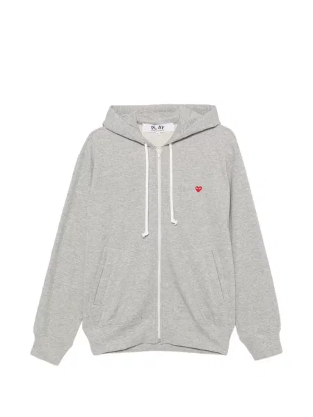 Hanorac cu glugă Comme Des Garçons cu motiv cu inimi gri