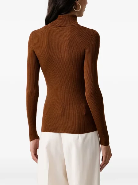 Pulover Elisabetta Franchi cu broderie maro