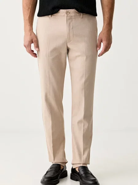 BOSS pantaloni slim fit pentru bărbați cu bej