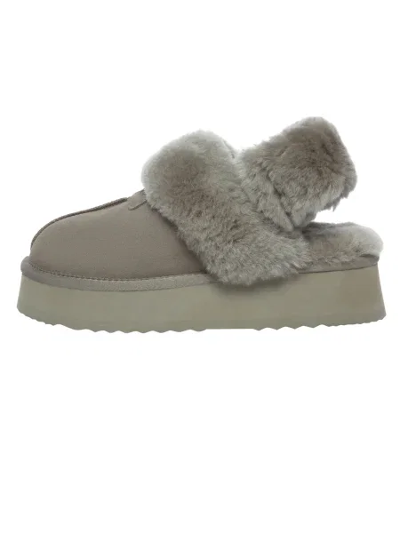 Everau Papuci de casă Fantail amestecat maro