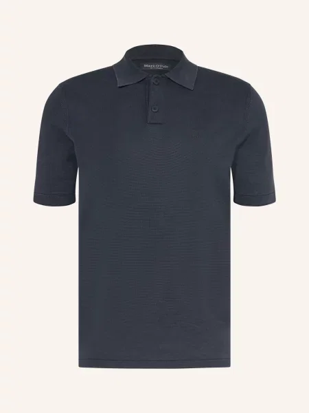 Marc O'polo Koszulka Polo Z Pikowanym Wzorem blau granatowe