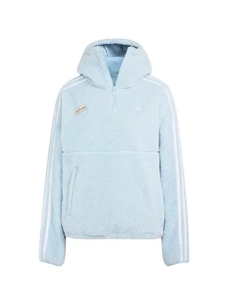 Fleece τρέξιμο hoodie Adidas μπλε