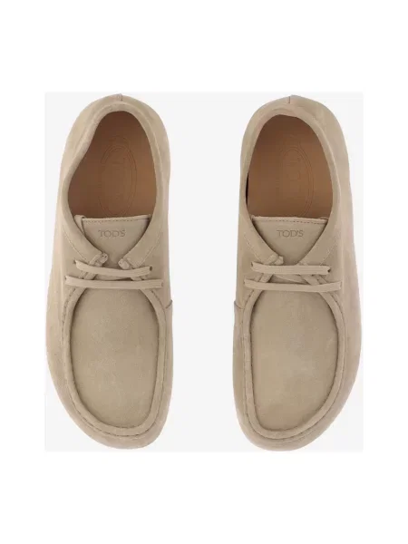 Półbuty Tod's zamszowe beżowe