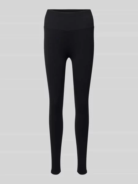 Legginsy z elastycznym pasem i detalem z logo Fabletics czarne