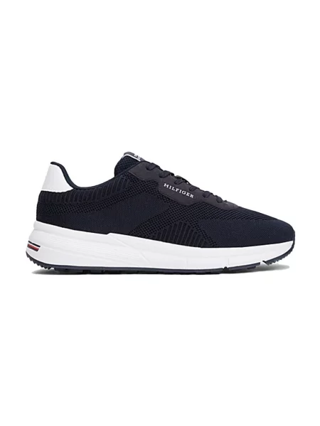 Pletené lehký kotníkové boty Tommy Hilfiger bílé