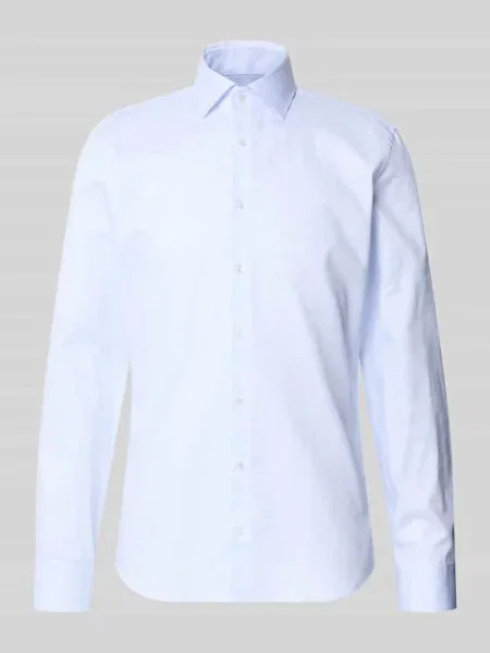 Koszula o kroju slim fit z czystej bawełny model New Kent' Seidensticker błękitna