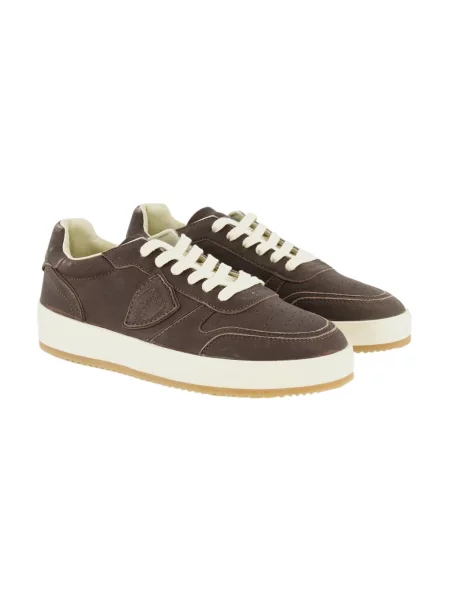 Sneakersy Philippe Model skórzane brązowe