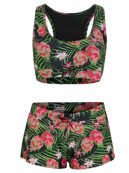 Bikini z biustonoszem bustier 2 części czarne