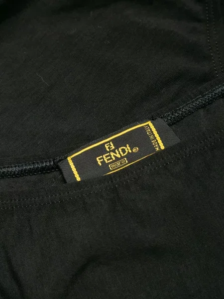 Průsvitný top Fendi Pre-owned s autogramem černý