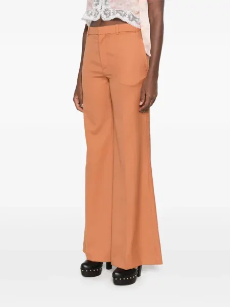 Cu centură pantaloni Chloé portocaliu
