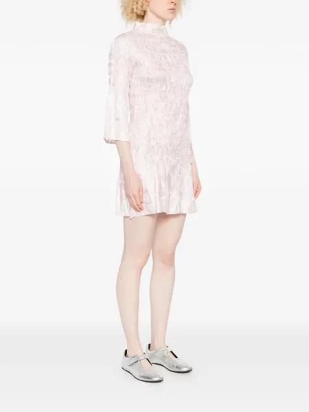 Rochie Gongdid Design cu volane de costum roz