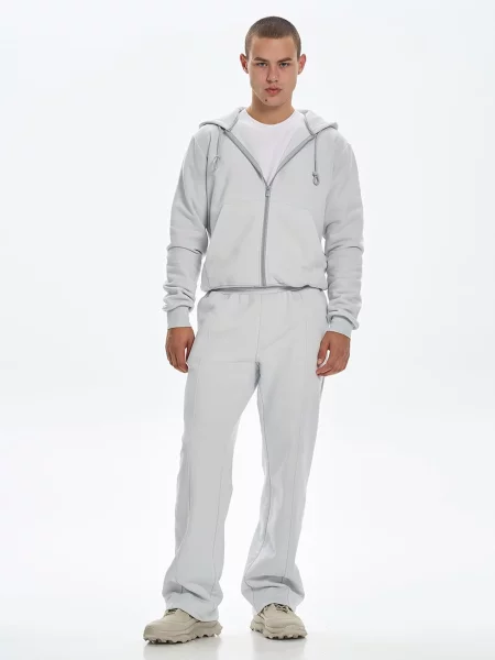 Худі Роза світло-сірий бавовна/поліестер сіре