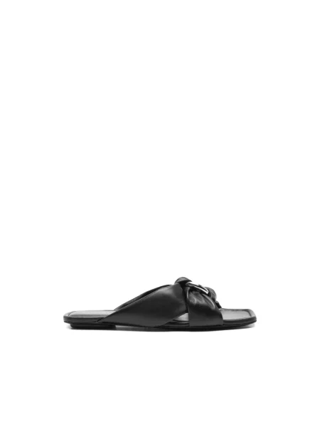 Klapki Stuart Weitzman skórzane czarne