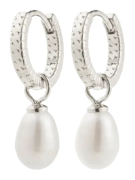 Pilgrim Uhani ELLIANA srebrna / biserno bela